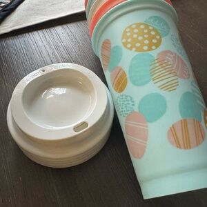 Starbucks Mint and Coral Patterned Mug